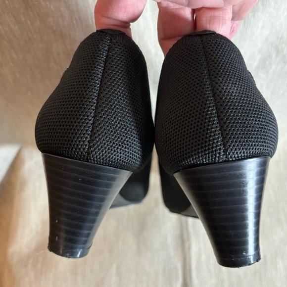 VIVAIA Sz 42 Pointy Toe Breathable Fabric Canvas  Slip On Wedges Shoes - Picture 9 of 10